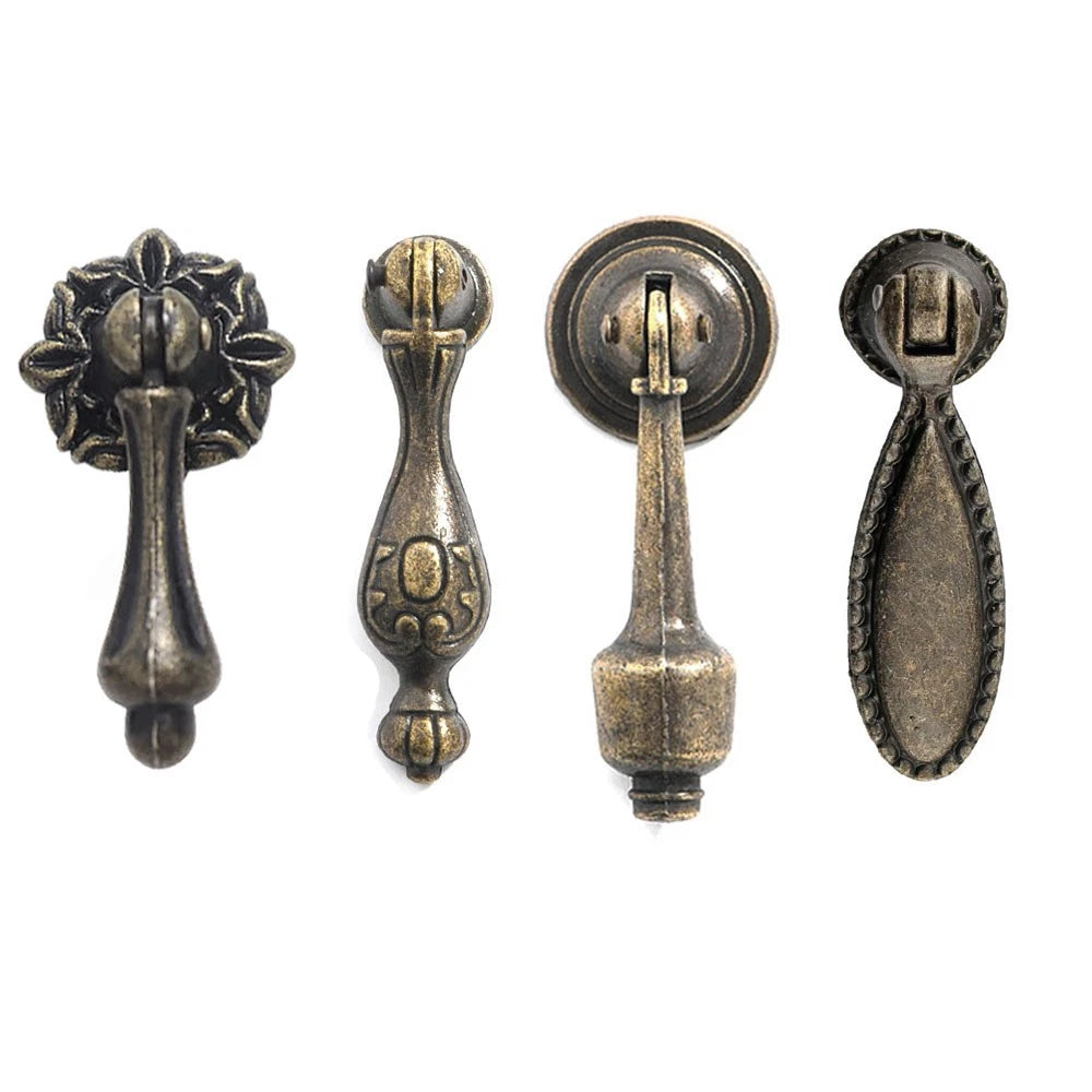 Set of 10 Drawer Door Pull Handles for Furniture Cabinet (Retro Style)