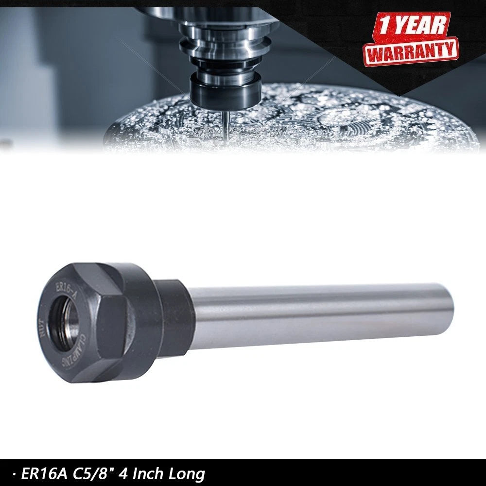 ER16A Extension Straight Shank Collet Chuck Tool Holder for C5 (4 Inch)