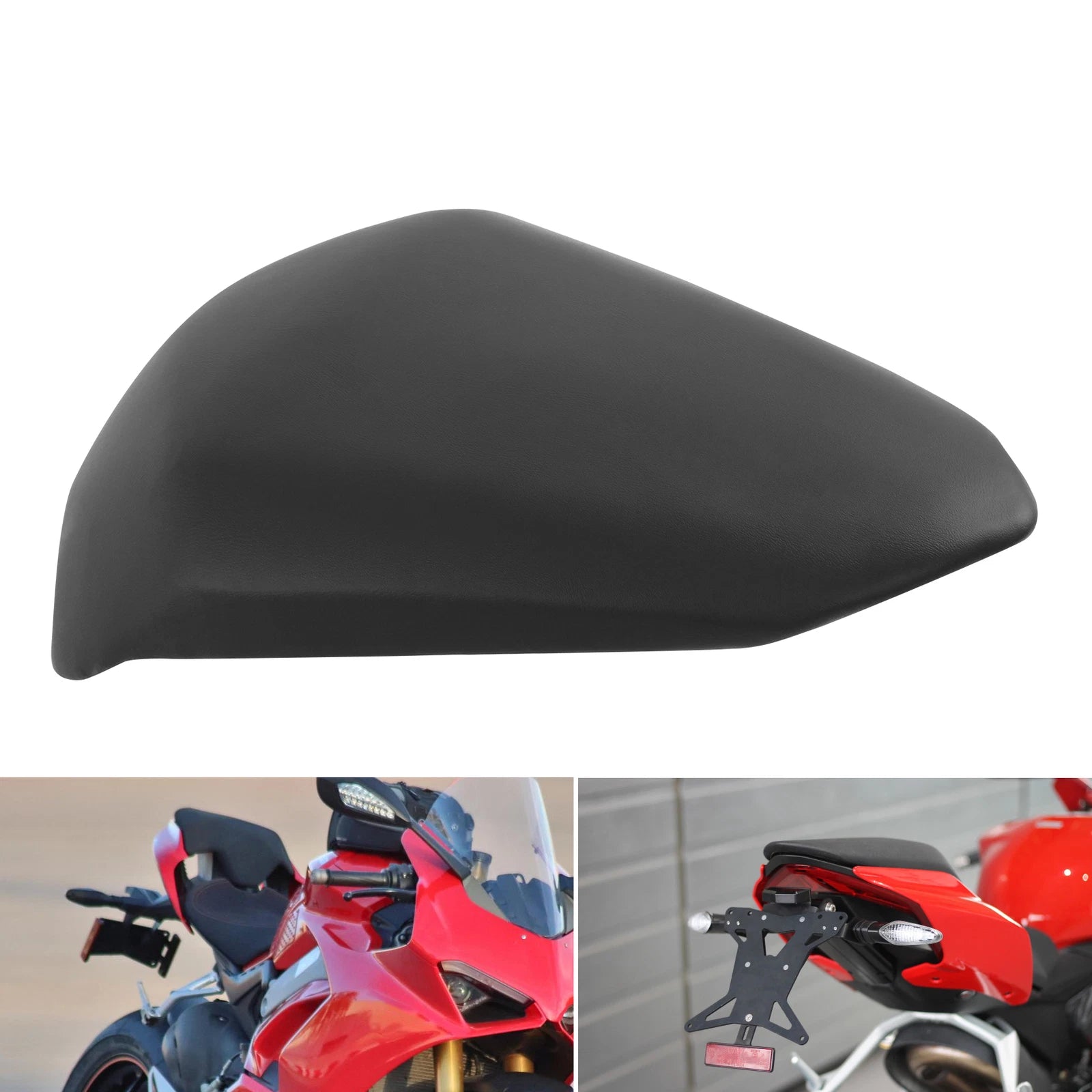 Black Rear Passenger Seat for Ducati Panigale 1100 V4 V4S (2018–2024)