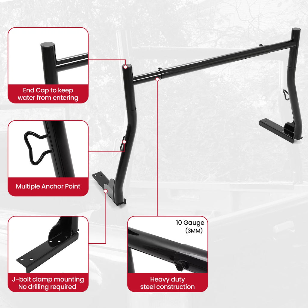 Adjustable Pickup Truck Bed Ladder Cargo Rack for Trucks