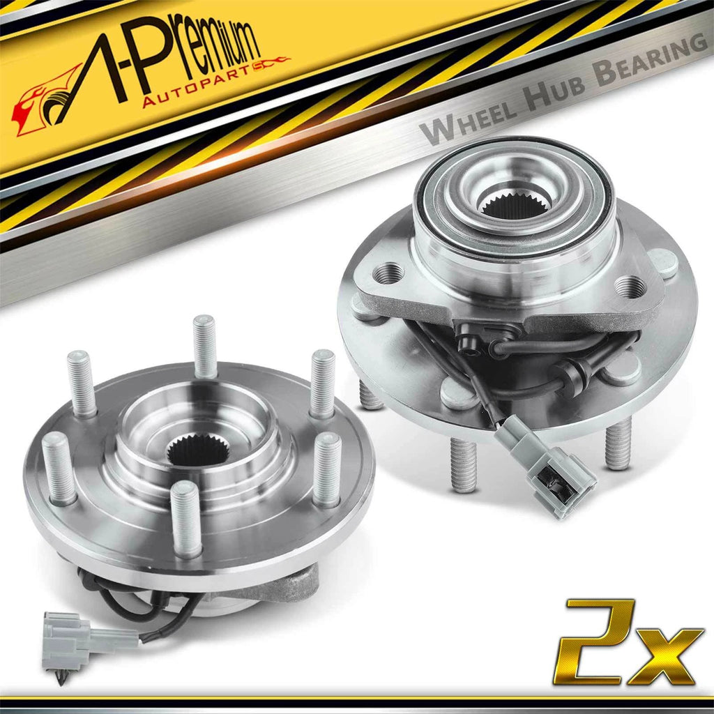 Set of 2 Front Wheel Hub & Bearing Assembly for Infiniti QX56 (2008–2010)