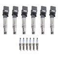 Set of 6 Ignition Coils & Spark Plugs for Volkswagen Atlas CC Passat (2009–2019)
