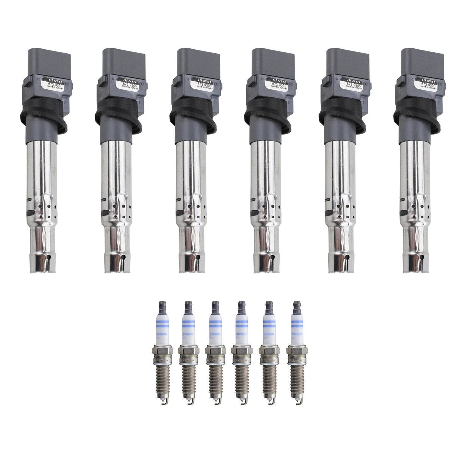 Set of 6 Ignition Coils & Spark Plugs for Volkswagen Atlas CC Passat (2009–2019)