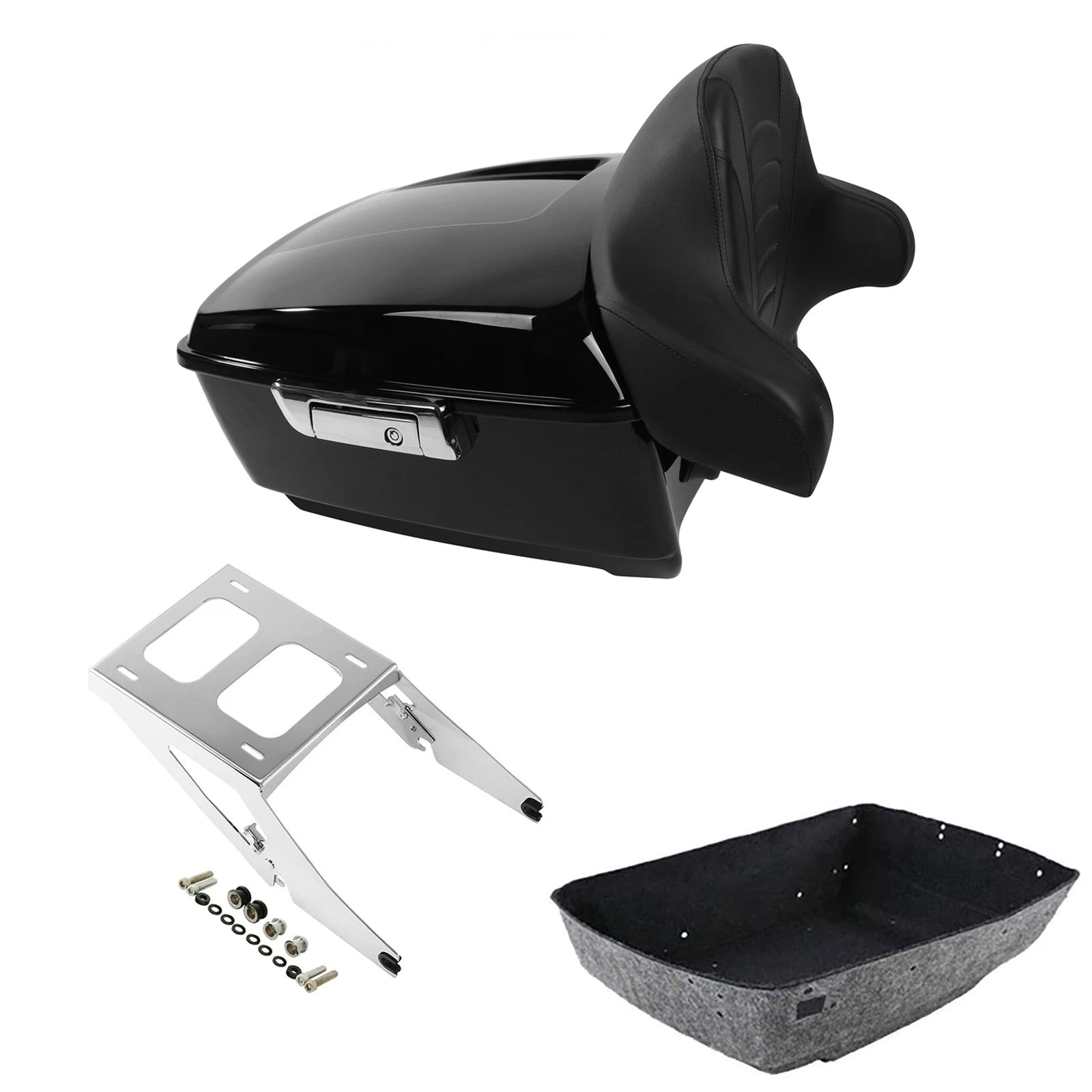 2X Trunk Luggage Backrest Mount Rack for Harley Sport Glide (2018–2021)