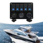 Switch Panel / Aluminium Waterproof / 12V–24V, 3-Port for Truck Caravan