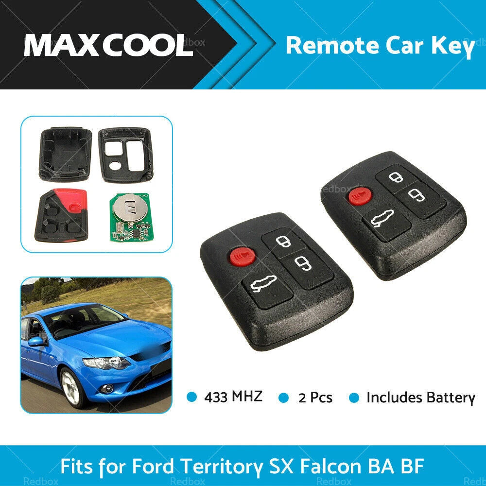 Remote Car Key 433MHz for Ford Falcon BA BF Territory SX XR6 XR8 (2002–2016)