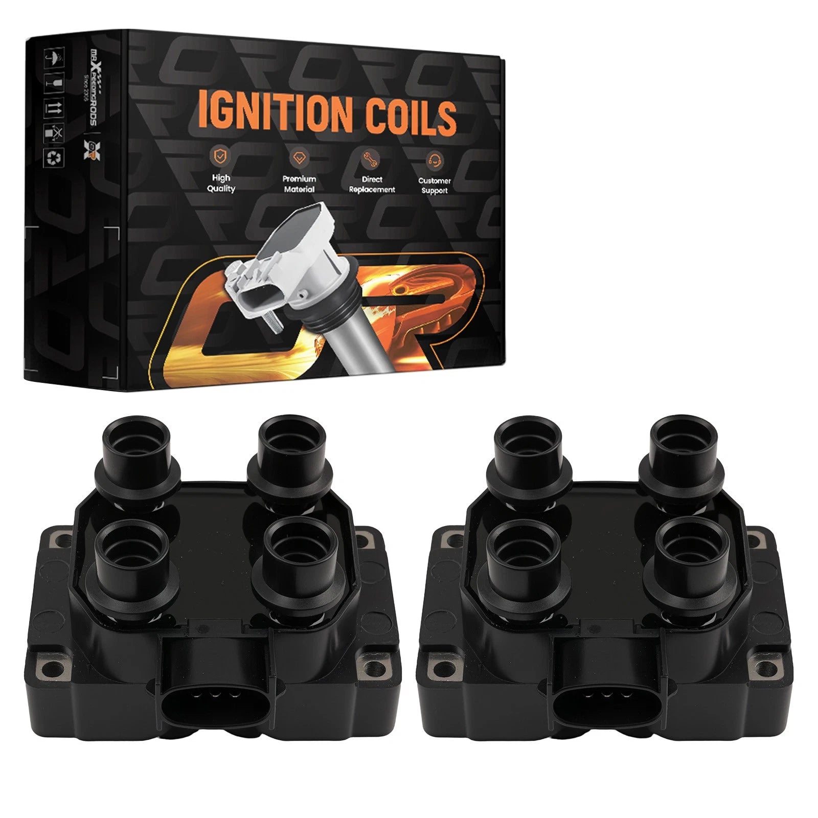 2X Ignition Coils for Ford Ranger, Mazda B2500 (1998–2001)