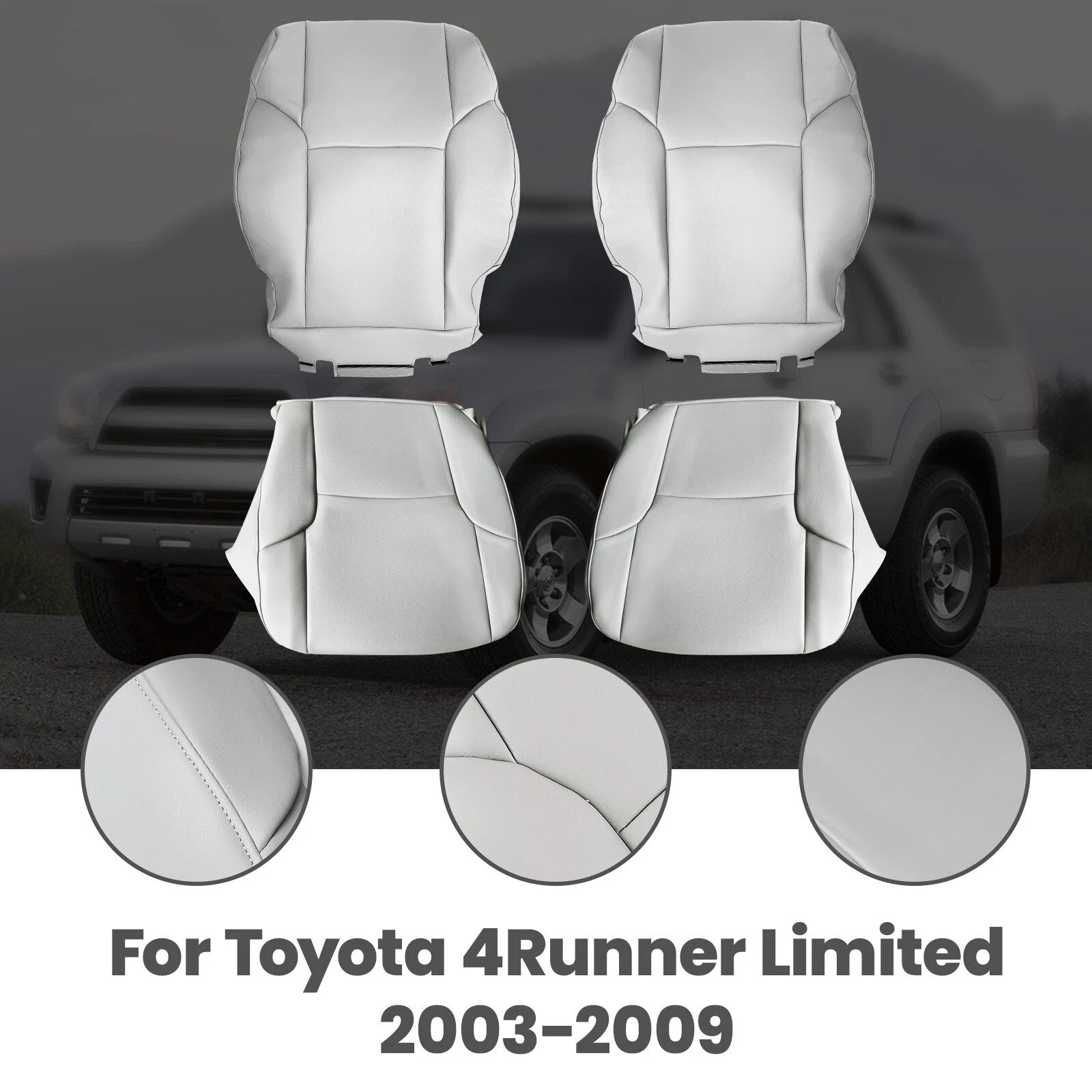 Leather Seat Covers for Toyota 4Runner Limited (2003-2009) Gray