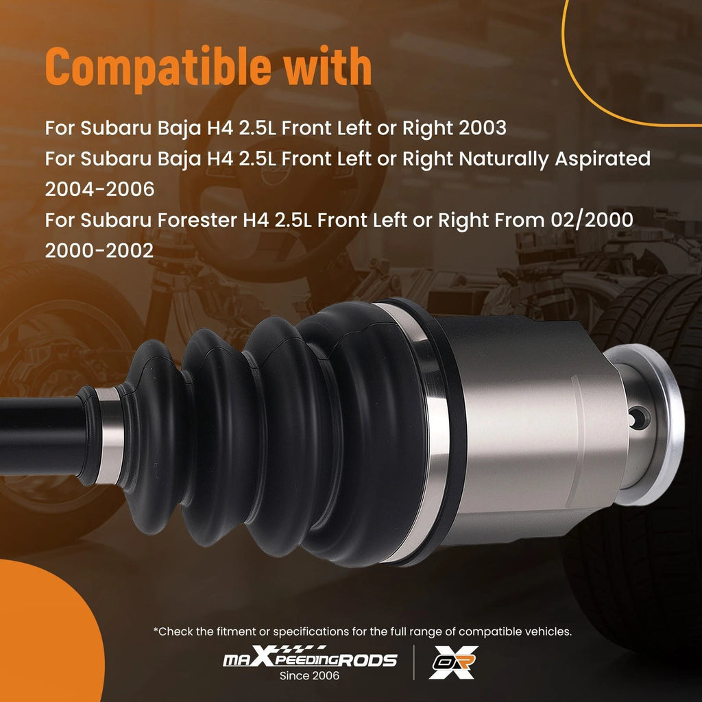 CV Half Shaft Axle for Subaru Legacy Impreza Outback 2000–2004 Front (LH/RH)
