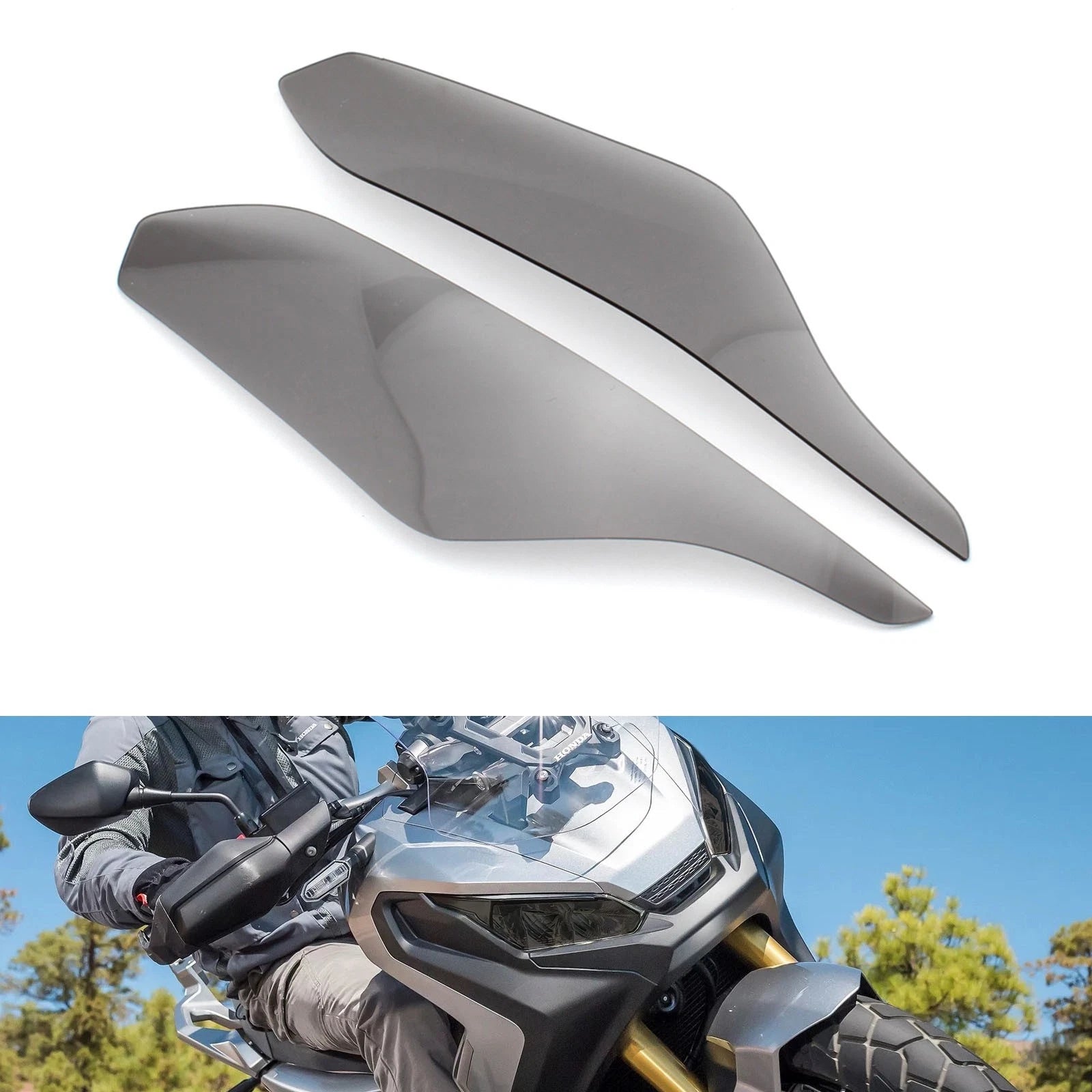 Front Headlight Lens Protection Cover Smoke for Honda X-Adv 750 (2017–2019)
