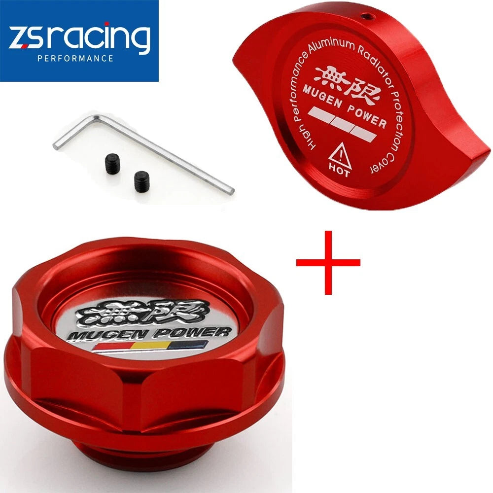 Mugen Power Oil Radiator Cap & Water Cap Cover for Honda (2000–2005)
