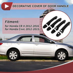 Set of 4 Car Door Handle Covers for Honda CR-V (2012–2016) Gloss Black ABS