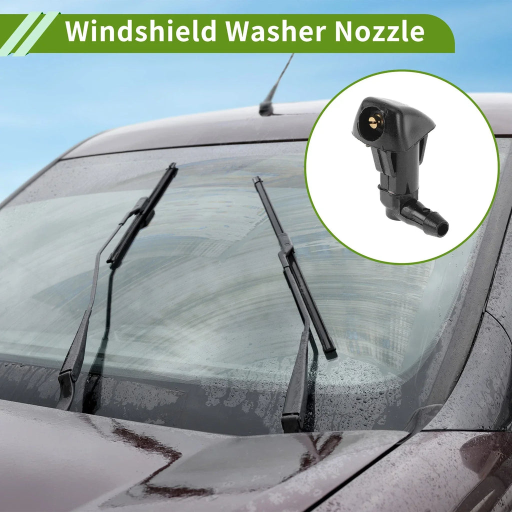Windshield Washer Nozzle & Hose Connector for Honda (2006-2011) Black