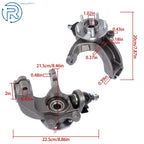 Set of 2 Front Wheel Hub Bearing Knuckle Assembly for Ford Transit Connect (2011-2013)