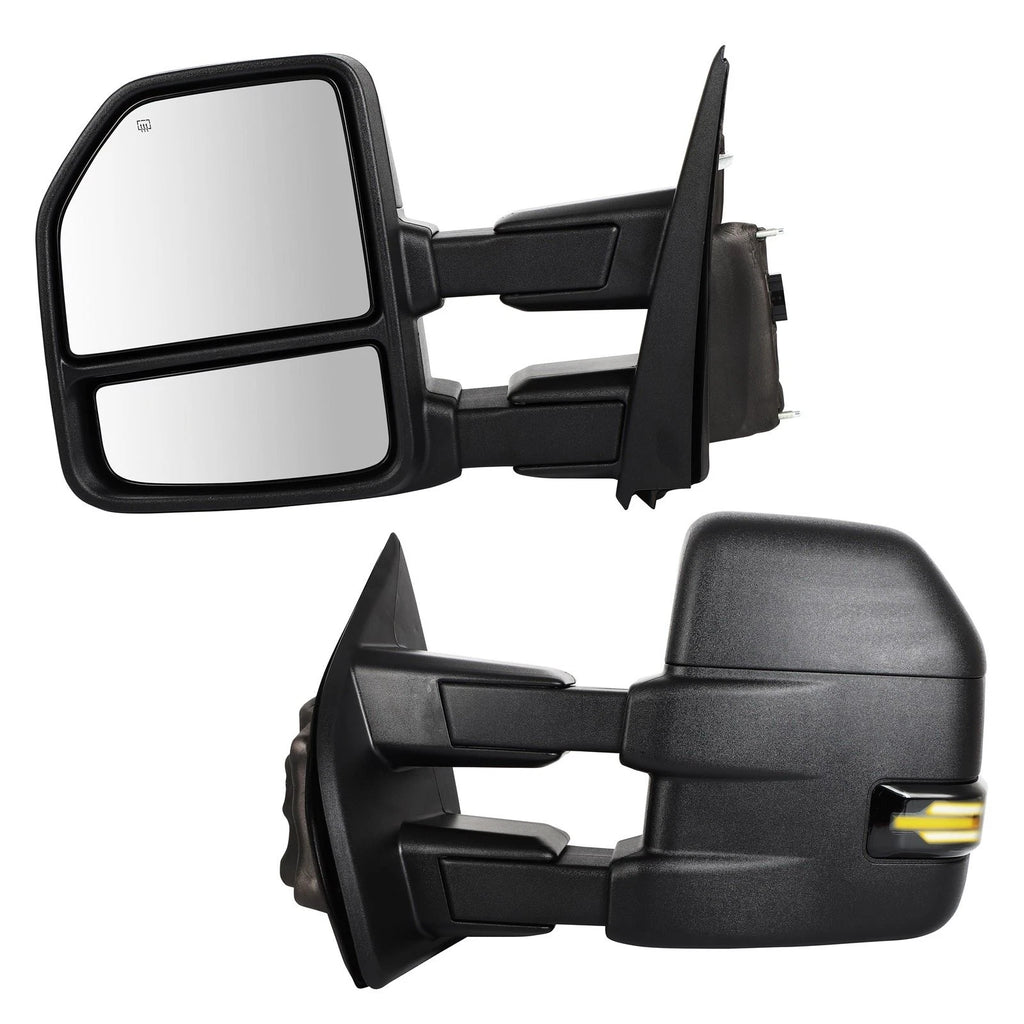 Towing Mirrors for Ford F150 (2015–2018) Power Heated Puddle Turn Signal 22 Pin