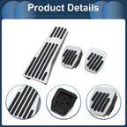 3 Pcs Foot Accelerator Pedal Covers for Mazda 3 (2020) Silver Tone