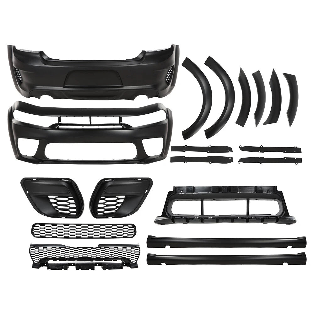 Front and Rear Bumper Hellcat Style for Dodge Charger Widebody (2015–2023)