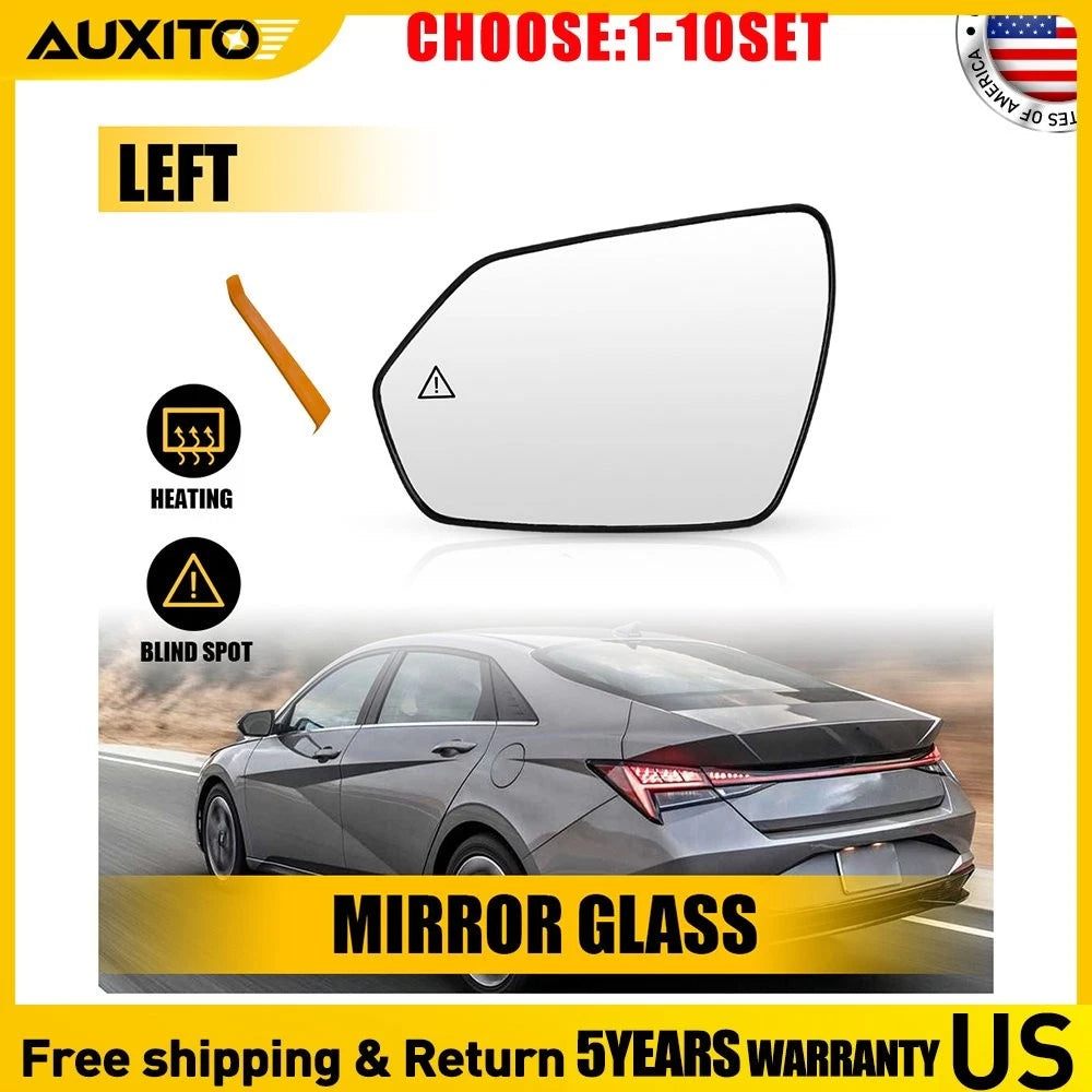 Left Side Heated Mirror Glass with Blind Spot for Hyundai Elantra (2021–2025)