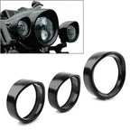 7" 4.5" Fog Headlight Trim Ring Bezel Visor Cover for Harley Touring