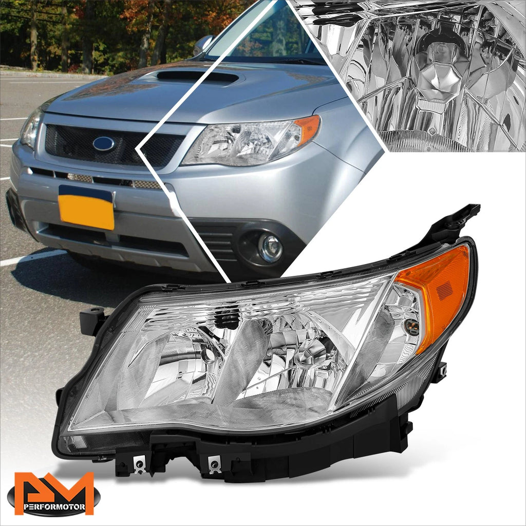 Left Side Chrome Housing Amber Corner Headlight for Subaru Forester (2009–2013)