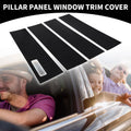 Set of 4 Car Pillar Window Trim Covers for Ford F-150 (2015–2021) Black