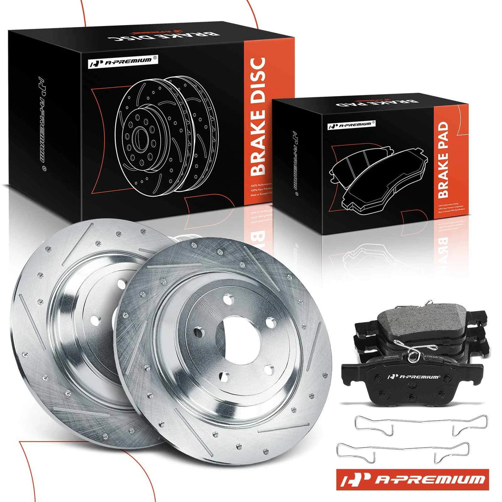 Drilled Brake Rotors + Brake Pads for Ford Escape Lincoln Corsair (2020–2023)
