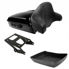 Black Chopped Trunk Backrest Pad for Harley Touring Road King (2014–2026)