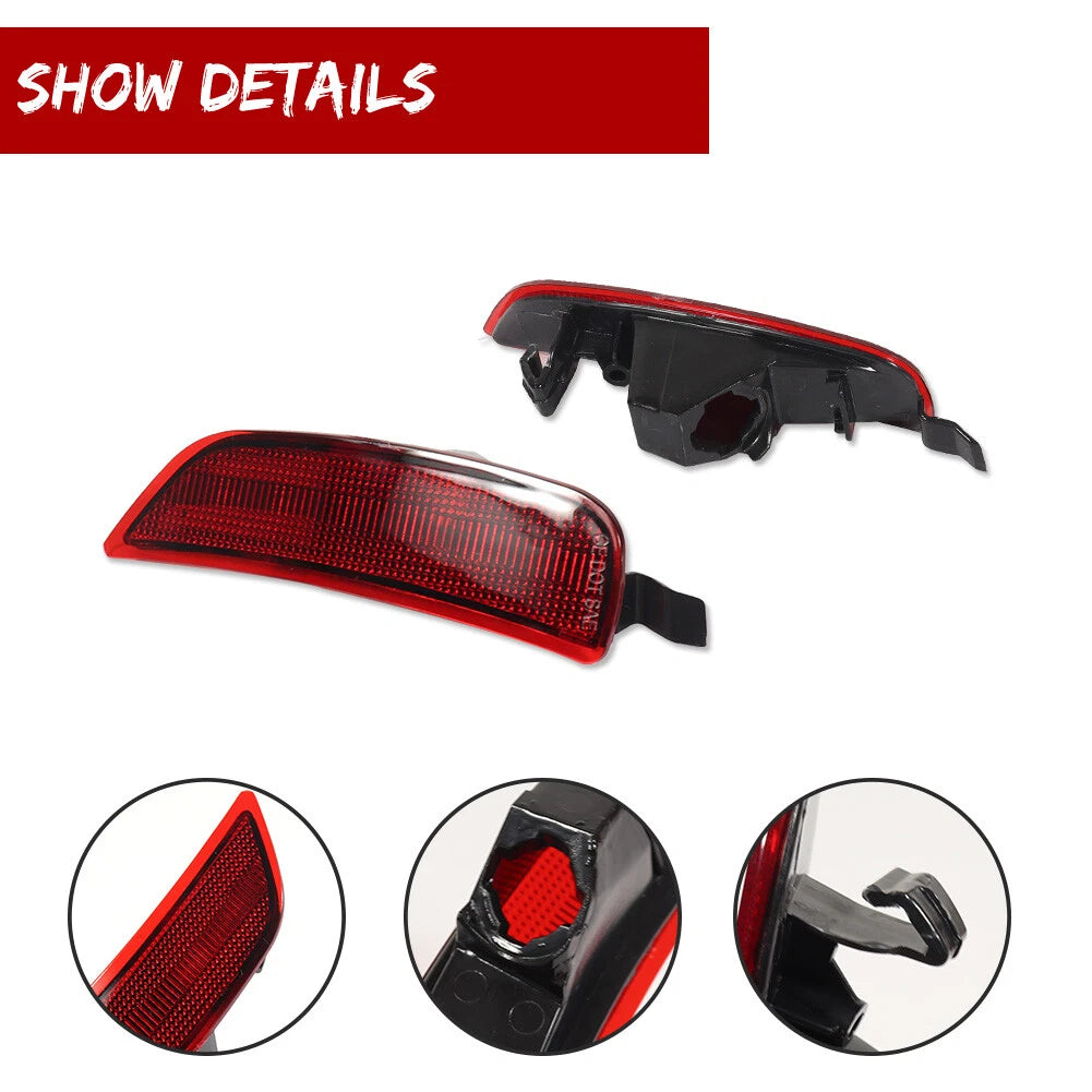 2X Red Rear Fender Side Marker Light Housing Covers for Mazda MX-5 Miata