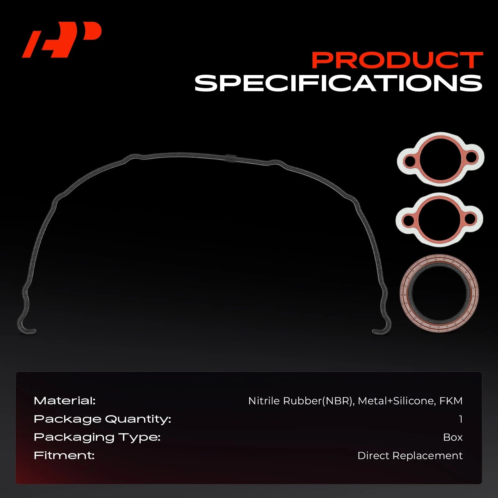 Engine Timing Cover Gasket Set for Chevrolet Silverado 2500 HD (2001â2006)