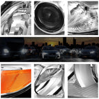 Headlight for Toyota Sienna XL30 (2011–2020) Chrome Housing Clear Lens