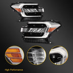 2X LED DRL Headlights for Ford Expedition (2022–2024) Chrome Housing