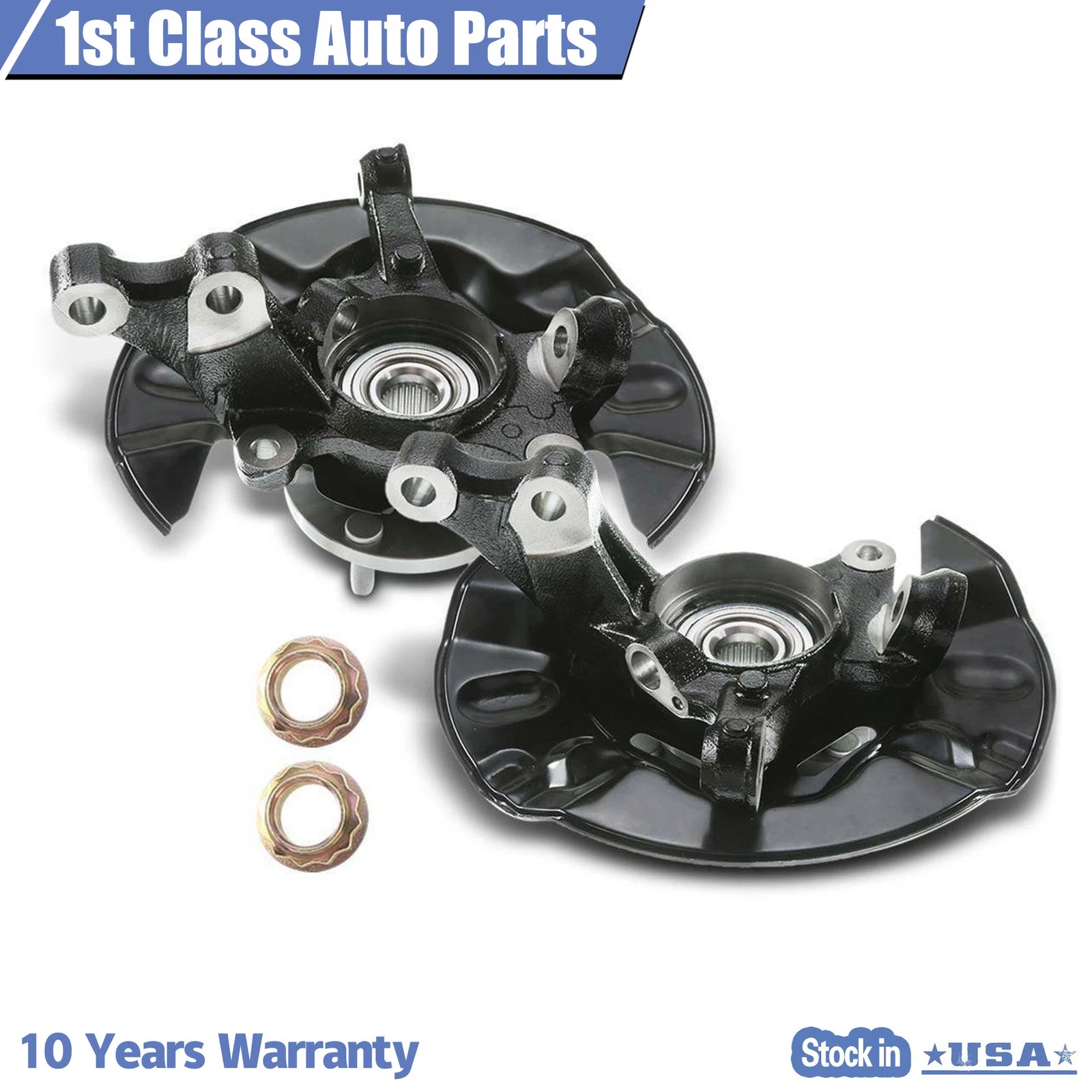 Pair Wheel Bearing Hub Steering Knuckle Assy for Toyota Corolla (2003–2008)