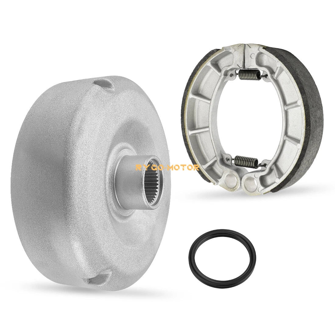 Rear Brake Drum Hub & Brake Shoes for Honda Rancher TRX420 (2007–2013)