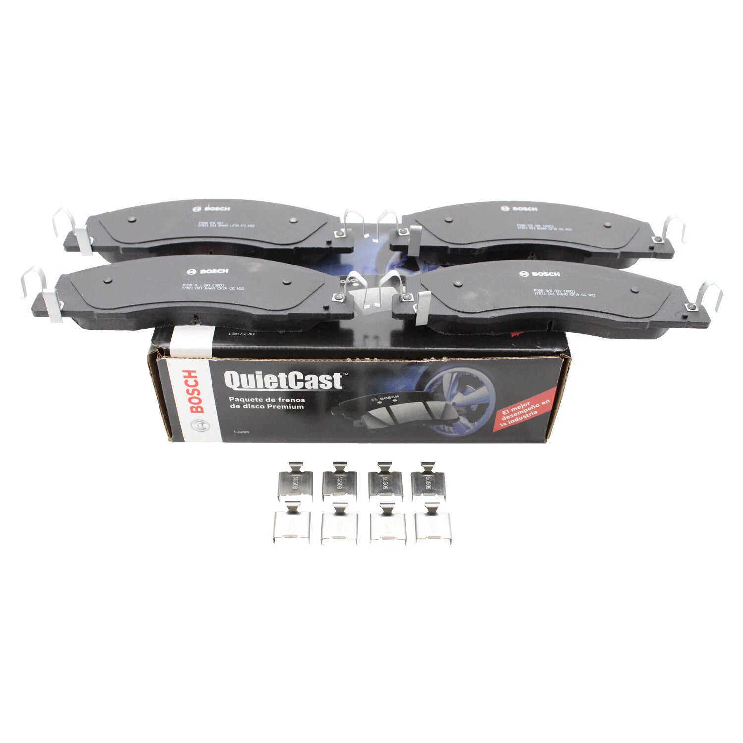 Set of 4 Bosch QuietCast Front Ceramic Brake Pads for Dodge Ram 2500 3500