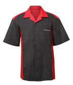 Mechanic Style Button-Up Shirt for Dodge Brand Logo (Black and Red)