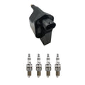 Set of 4 Hitachi Ignition Coils & Bosch Nickel Spark Plugs for Dakota (1995–1996)