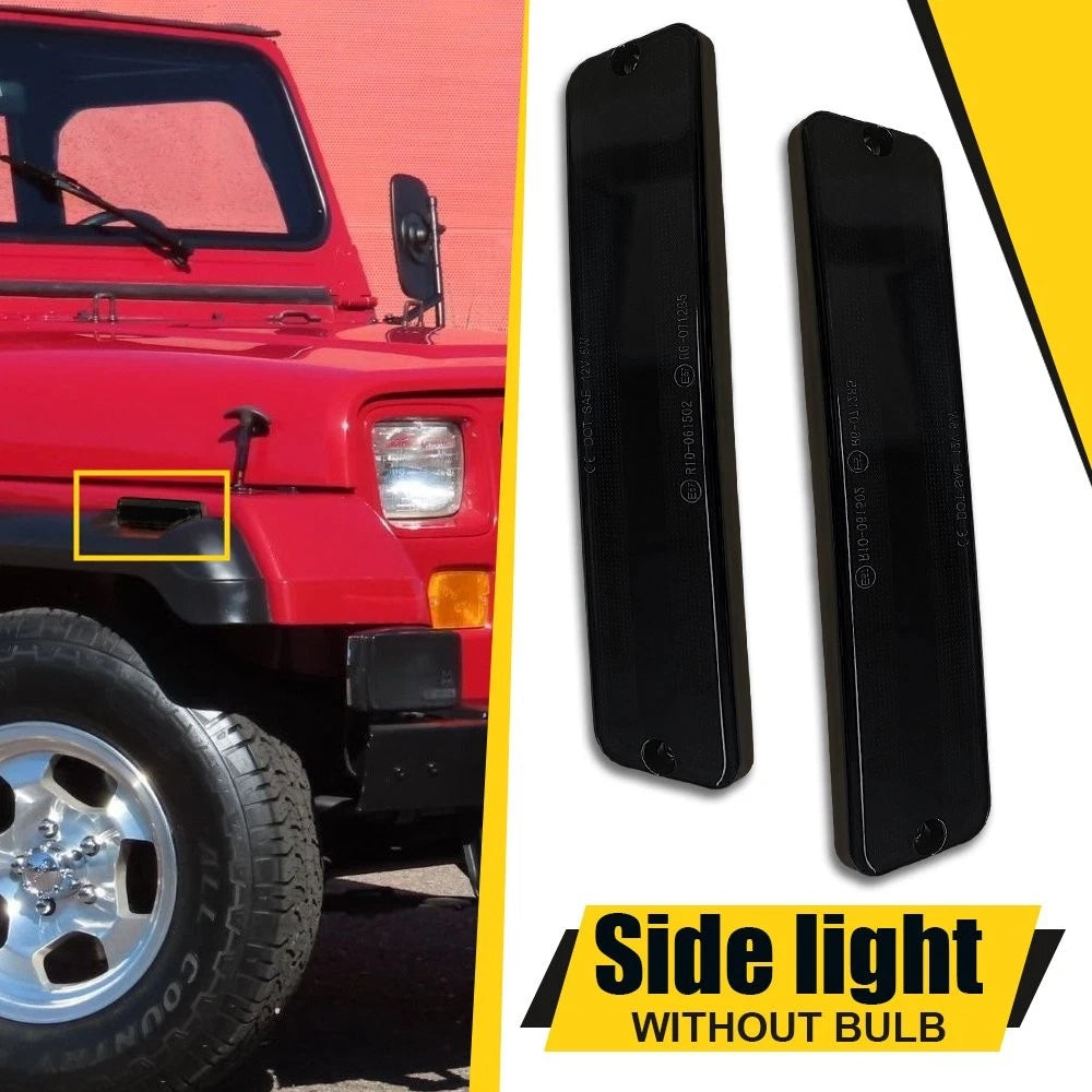 Smoked Side Marker Signal Lights for Jeep Wrangler YJ (1987–1995) EXV