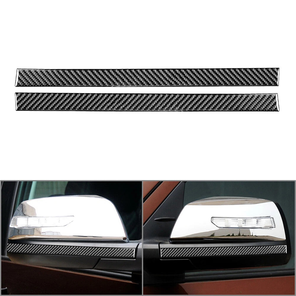 Carbon Fiber Rearview Mirror Anti-Scratch Trim for Toyota Tundra (2014–2021)
