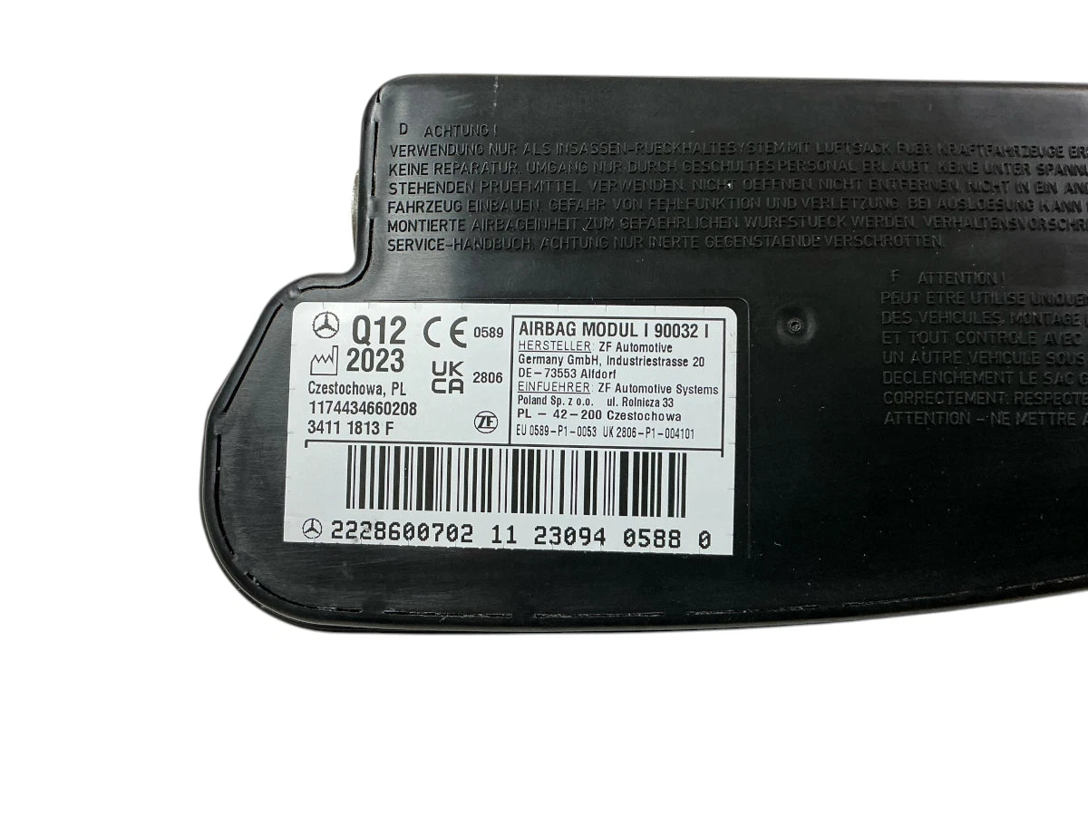 Right Side Seat Airbag for Mercedes-Benz Metris (2016–2023) 222-860-07-02
