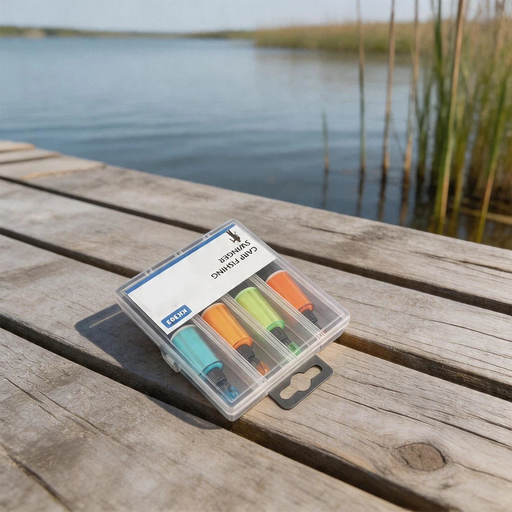 Set of 4 Carp Fishing Signal Alarms with Storage Box for Lake River Bank Fishing