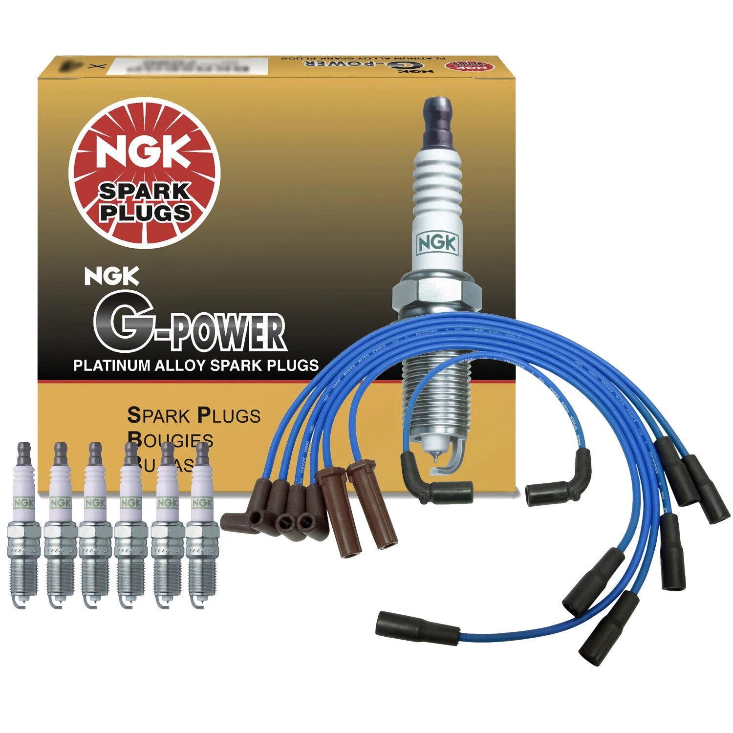 Set of 6 NGK G-Power Platinum Spark Plugs for Chevrolet GMC Oldsmobile (4.3)