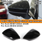 Set of 2 Side Wing Mirror Cap Covers for Audi A3 8Y (2022–2025) Gloss Black
