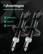 Set of 2 Front Shocks Struts for Mitsubishi Lancer (2002–2005)