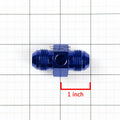 8AN Male Union Fitting Adapter for 1/8" NPT Side Port (Blue Aluminum)