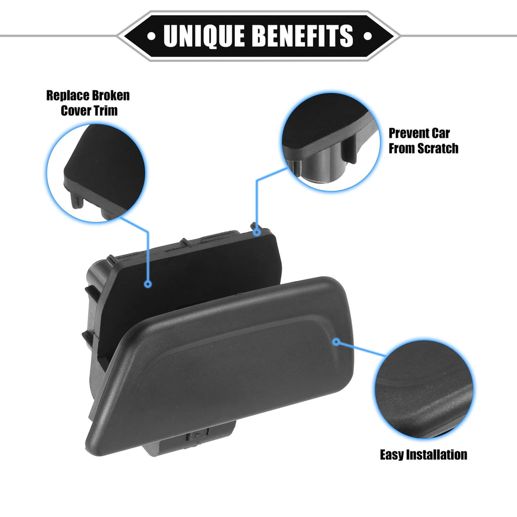 Glove Box Lid Latch Lock Handle Cover for Ford Fiesta (2011–2019) Black