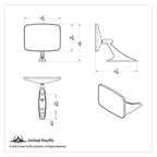 Rear View Mirror Chrome Replacement for 1973–1987 Chevy GMC Pickup