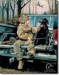 Vintage Duck Unlimited Tin Metal Sign for Labrador Retriever (1142)