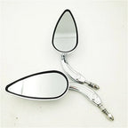 Chrome Skull Side Mirrors for Harley Softail (2000–2023)