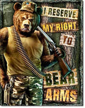 Vintage Tin Metal Sign for Bear Arm Rifle Gun Pistol Bullet (2023)