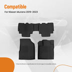All-Weather Floor Mats for Nissan Murano (2019–2023) TPE Rubber Black